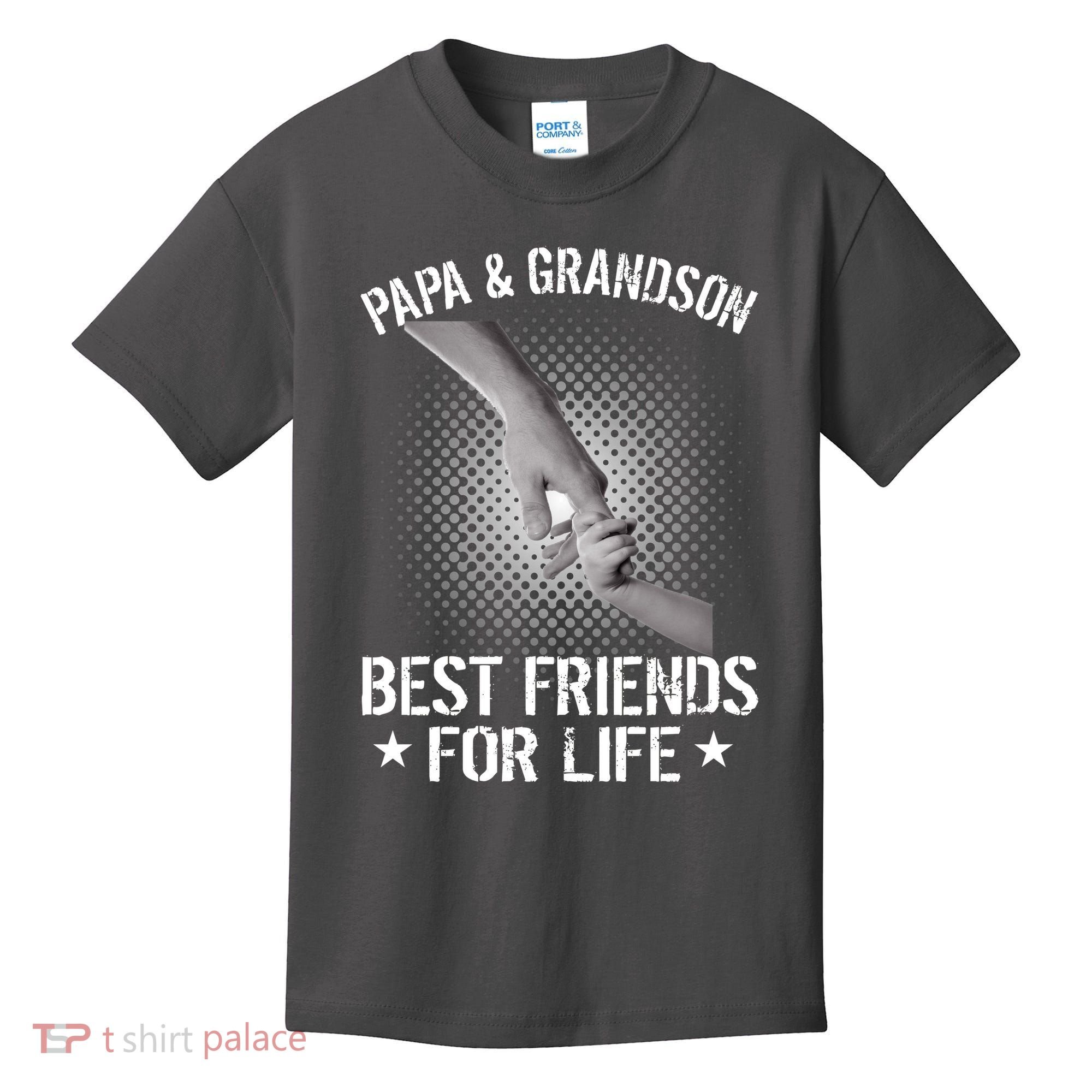 Papa And Grandson Best Friends For Life Kids T-Shirt