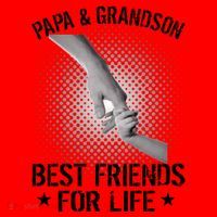 Papa And Grandson Best Friends For Life Santa Hat thumb 1