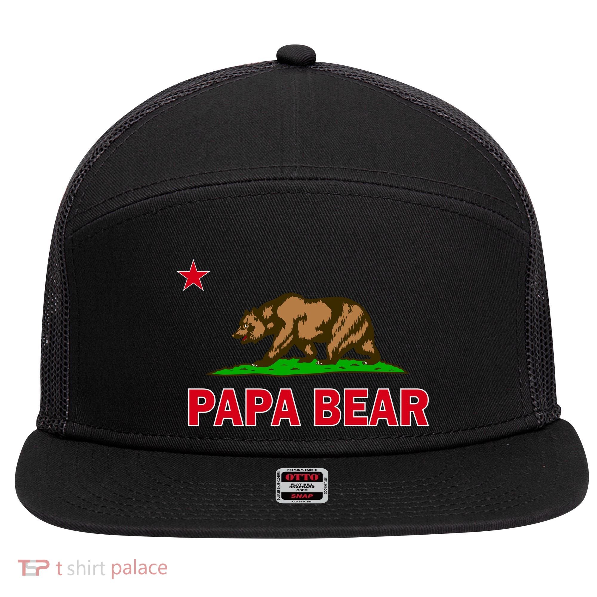 Papa Bear California Republic 7 Panel Mesh Trucker Snapback Hat