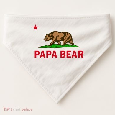 Papa Bear California Republic USA-Made Doggie Bandana