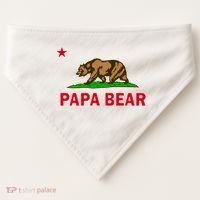 Papa Bear California Republic USA-Made Doggie Bandana thumb 0