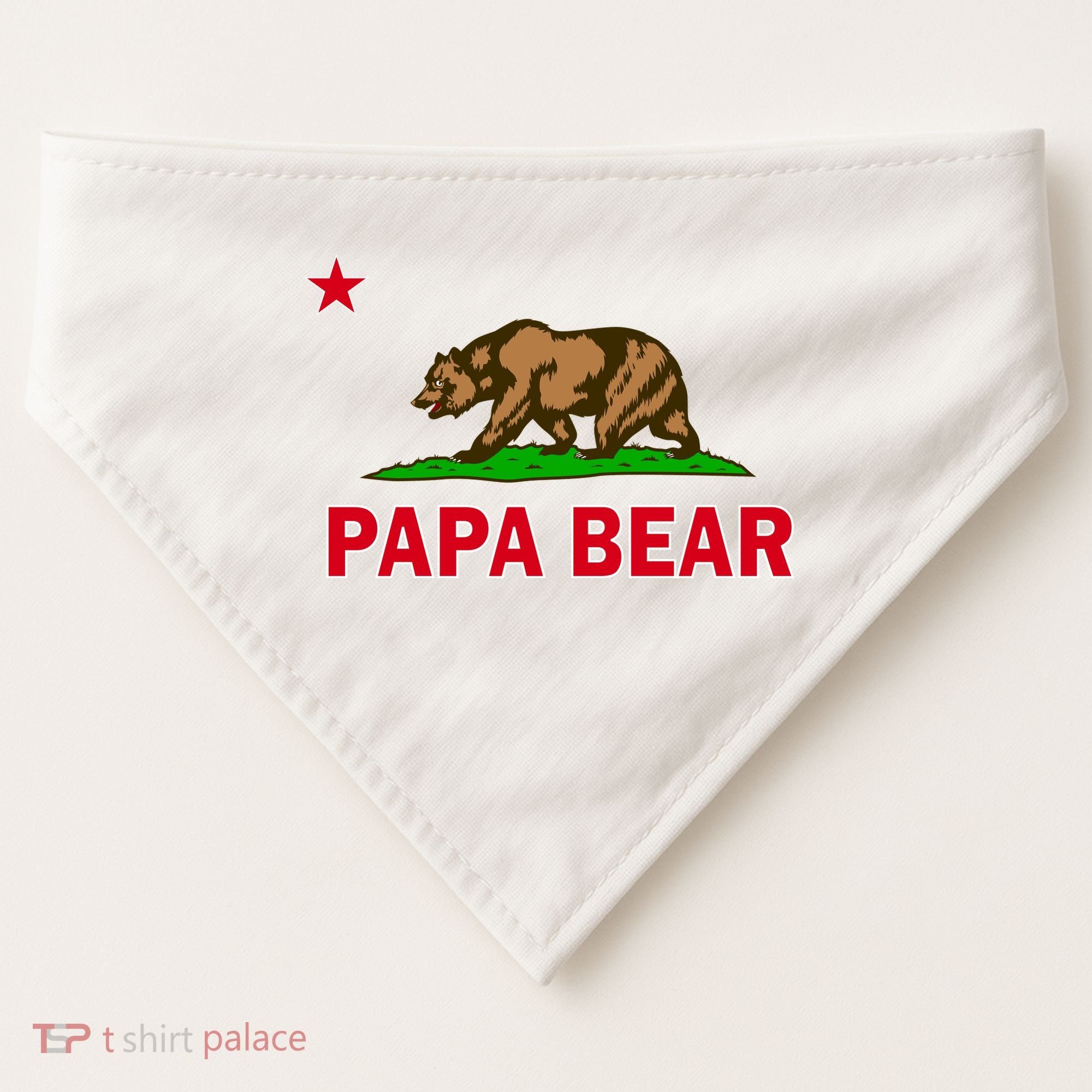 Papa Bear California Republic USA-Made Doggie Bandana