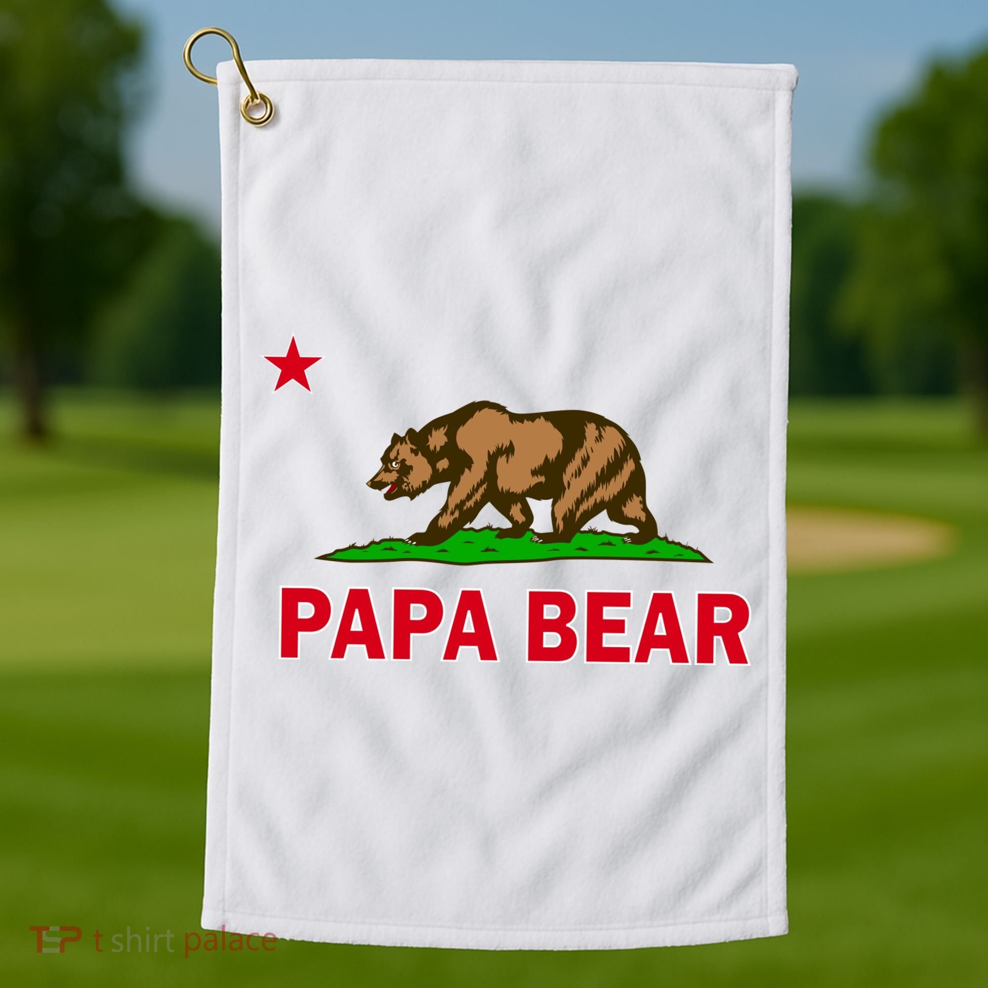 Papa Bear California Republic Golf Towel