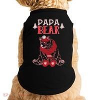 Papa Bear Christmas Santa Family Matching Pajamas Doggie Tank thumb 0