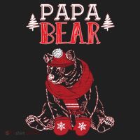Papa Bear Christmas Santa Family Matching Pajamas Comfort Colors Heavyweight Long Sleeve T-Shirt thumb 2