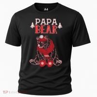 Papa Bear Christmas Santa Family Matching Pajamas Cooling Performance Crew T-Shirt thumb 0