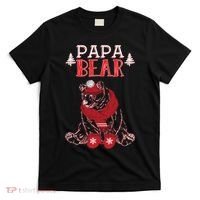 Papa Bear Christmas Santa Family Matching Pajamas T-Shirt thumb 0