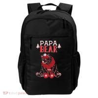Papa Bear Christmas Santa Family Matching Pajamas Backpack thumb 0