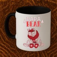 Papa Bear Christmas Santa Family Matching Pajamas Coffee Mug thumb 2