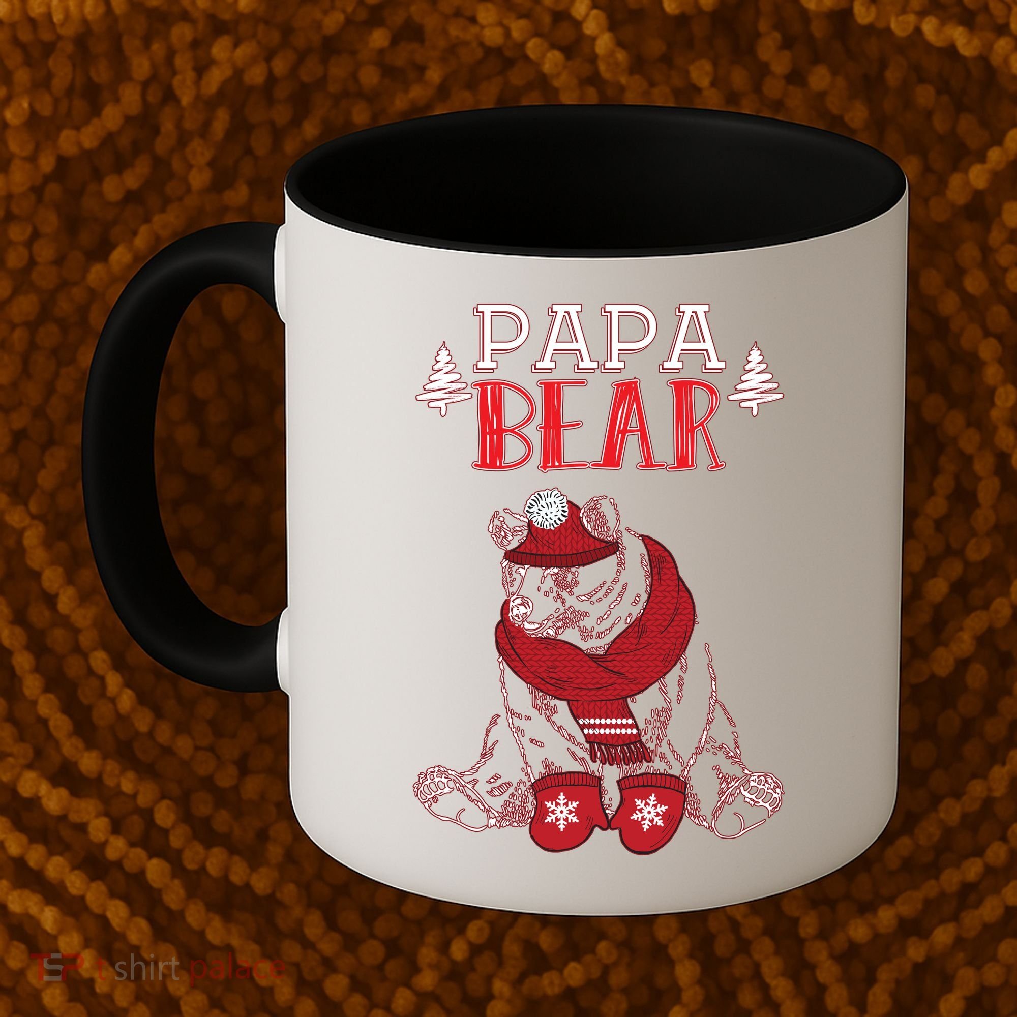 Papa Bear Christmas Santa Family Matching Pajamas Coffee Mug