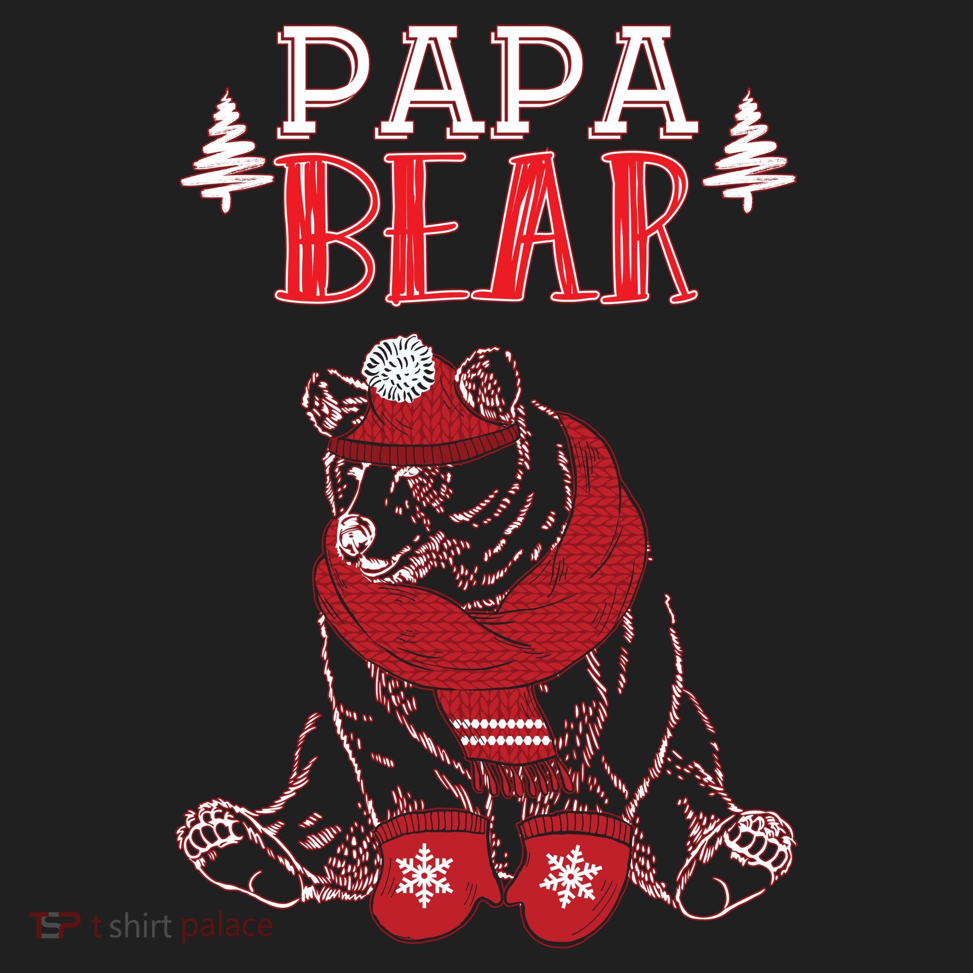 Papa Bear Christmas Santa Family Matching Pajamas Beanie