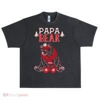 Papa Bear Christmas Santa Family Matching Pajamas Urban Oversized Heavyweight T-Shirt thumb 0