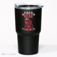 Papa Bear Christmas Santa Family Matching Pajamas Tumbler thumb 0