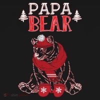 Papa Bear Christmas Santa Family Matching Pajamas Mousepad thumb 1