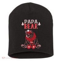 Papa Bear Christmas Santa Family Matching Pajamas Short Acrylic Beanie thumb 0