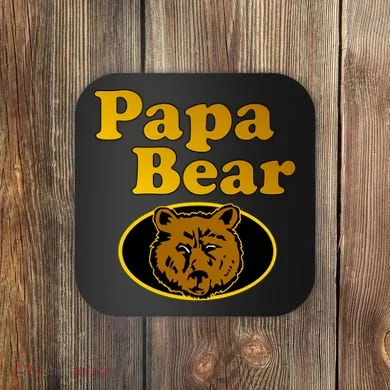 Papa Bear Fathers Dad Coaster
