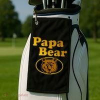 Papa Bear Fathers Dad Golf Towel thumb 2