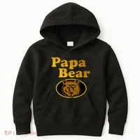Papa Bear Fathers Dad Kids Hoodie thumb 0