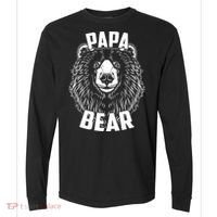 Papa Bear Father's Day Comfort Colors Heavyweight Long Sleeve T-Shirt thumb 0