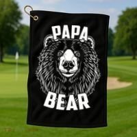 Papa Bear Father's Day Golf Towel thumb 1