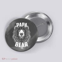 Papa Bear Father's Day Button thumb 0