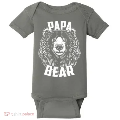 Papa Bear Father's Day Baby Bodysuit