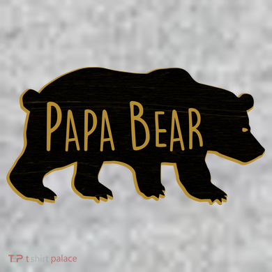 Papa Bear Wood Grain Design The Baniff Cuffed Pom Beanie