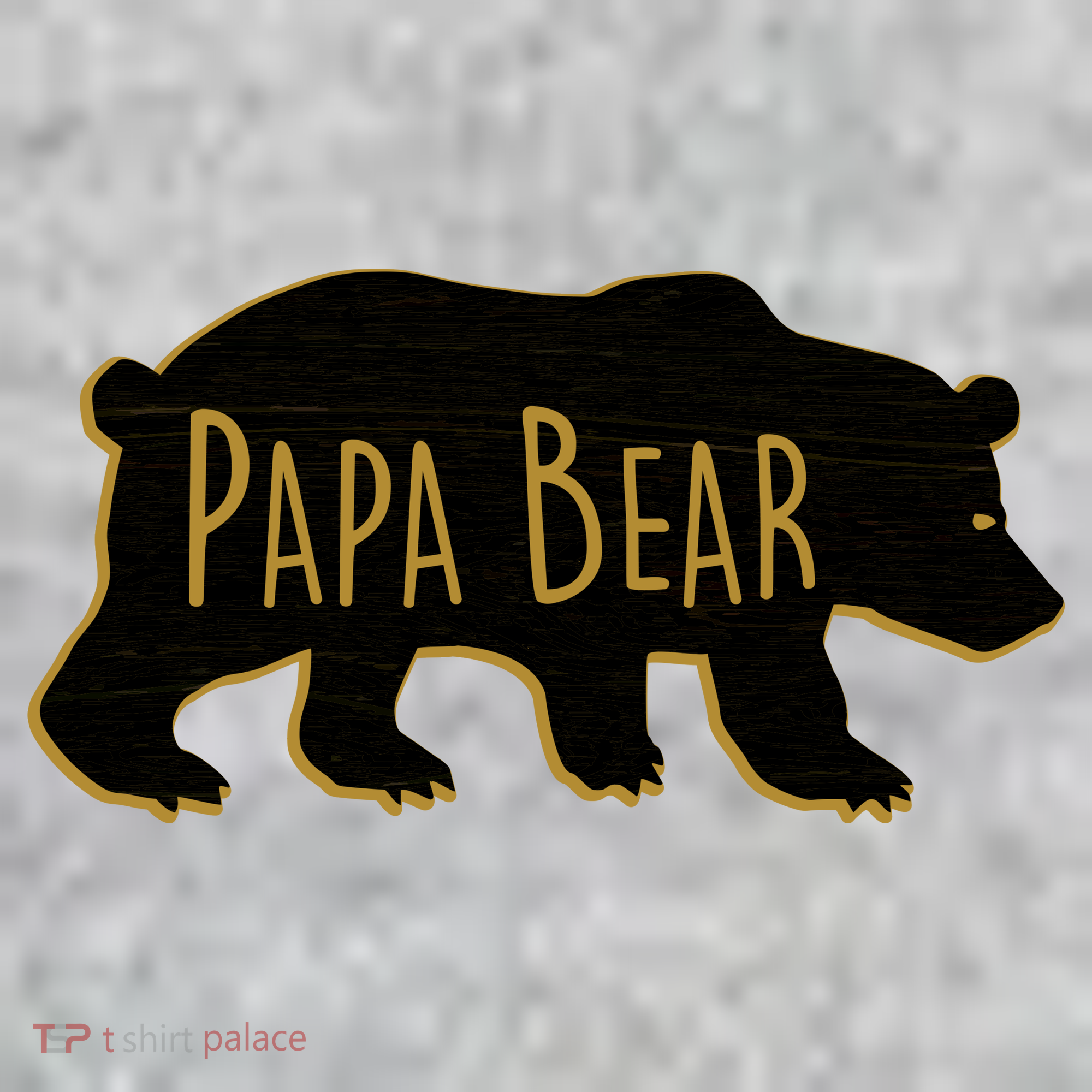 Papa Bear Wood Grain Design The Baniff Cuffed Pom Beanie