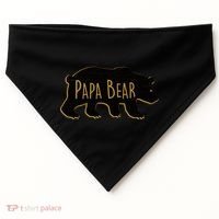 Papa Bear Wood Grain Design USA-Made Doggie Bandana thumb 0
