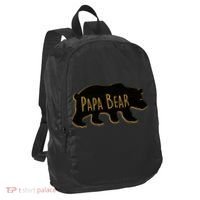 Papa Bear Wood Grain Design Port Authority Crush Ripstop Backpack thumb 1