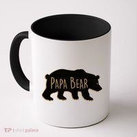 Papa Bear Wood Grain Design Coffee Mug thumb 0