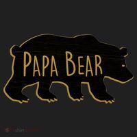 Papa Bear Wood Grain Design Tumbler thumb 3