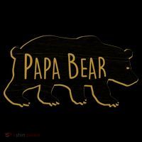 Papa Bear Wood Grain Design Ornament thumb 1
