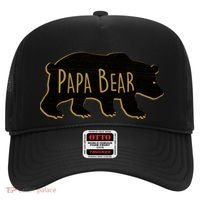 Papa Bear Wood Grain Design Hat thumb 0