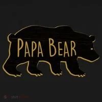 Papa Bear Wood Grain Design Toddler Hoodie thumb 2