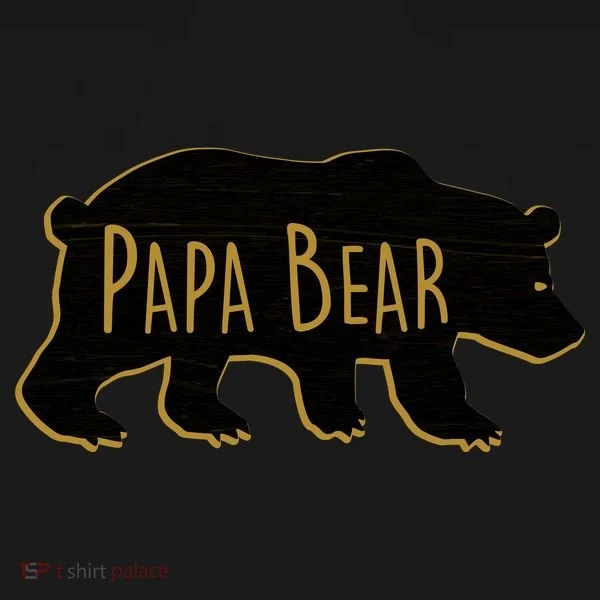 Papa Bear Wood Grain Design Toddler Hoodie
