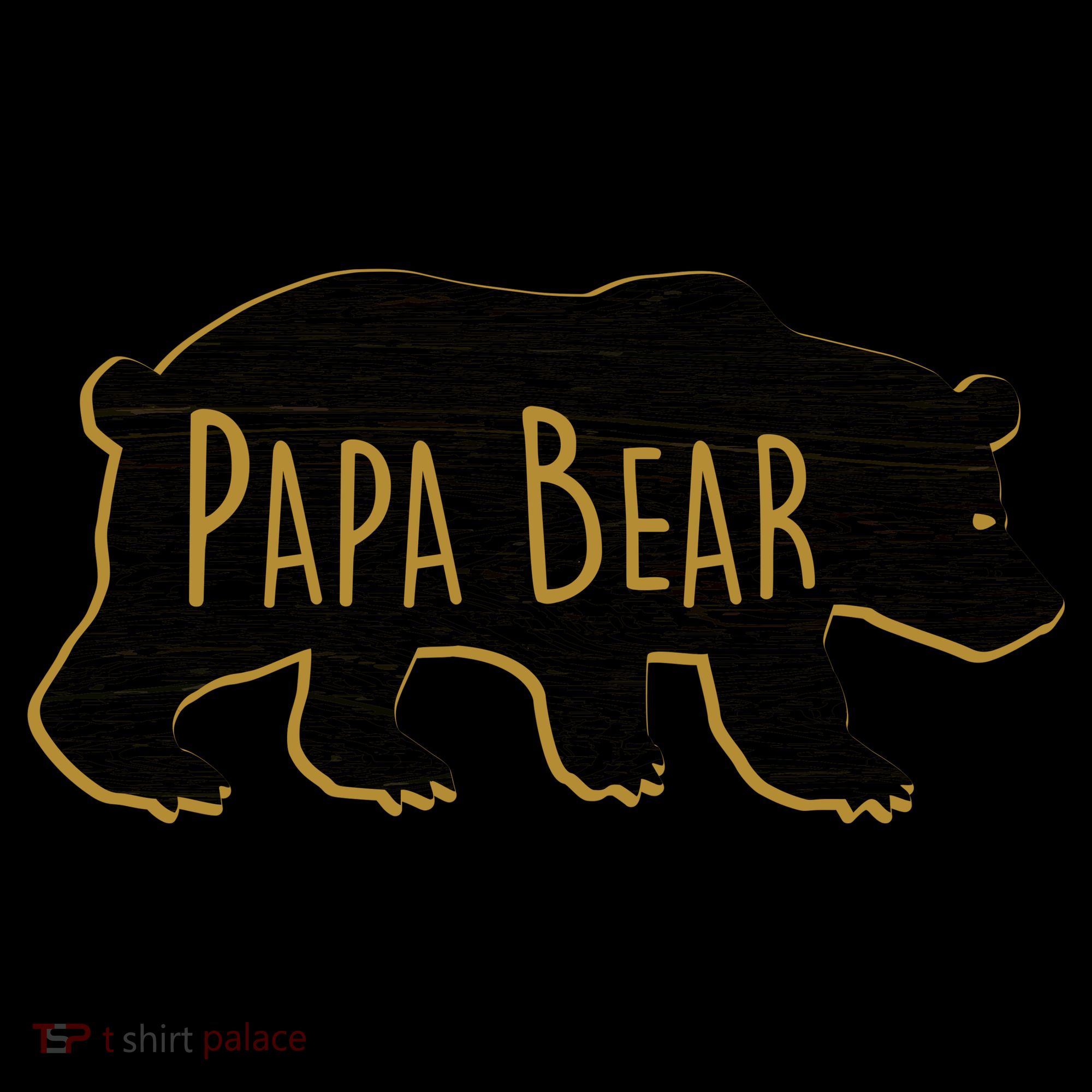 Papa Bear Wood Grain Design Visor