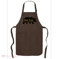 Papa Bear Wood Grain Design Apron thumb 0