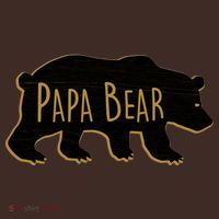 Papa Bear Wood Grain Design Beanie thumb 2