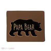 Papa Bear Wood Grain Design Mousepad thumb 0