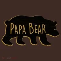 Papa Bear Wood Grain Design Baby Bodysuit thumb 2