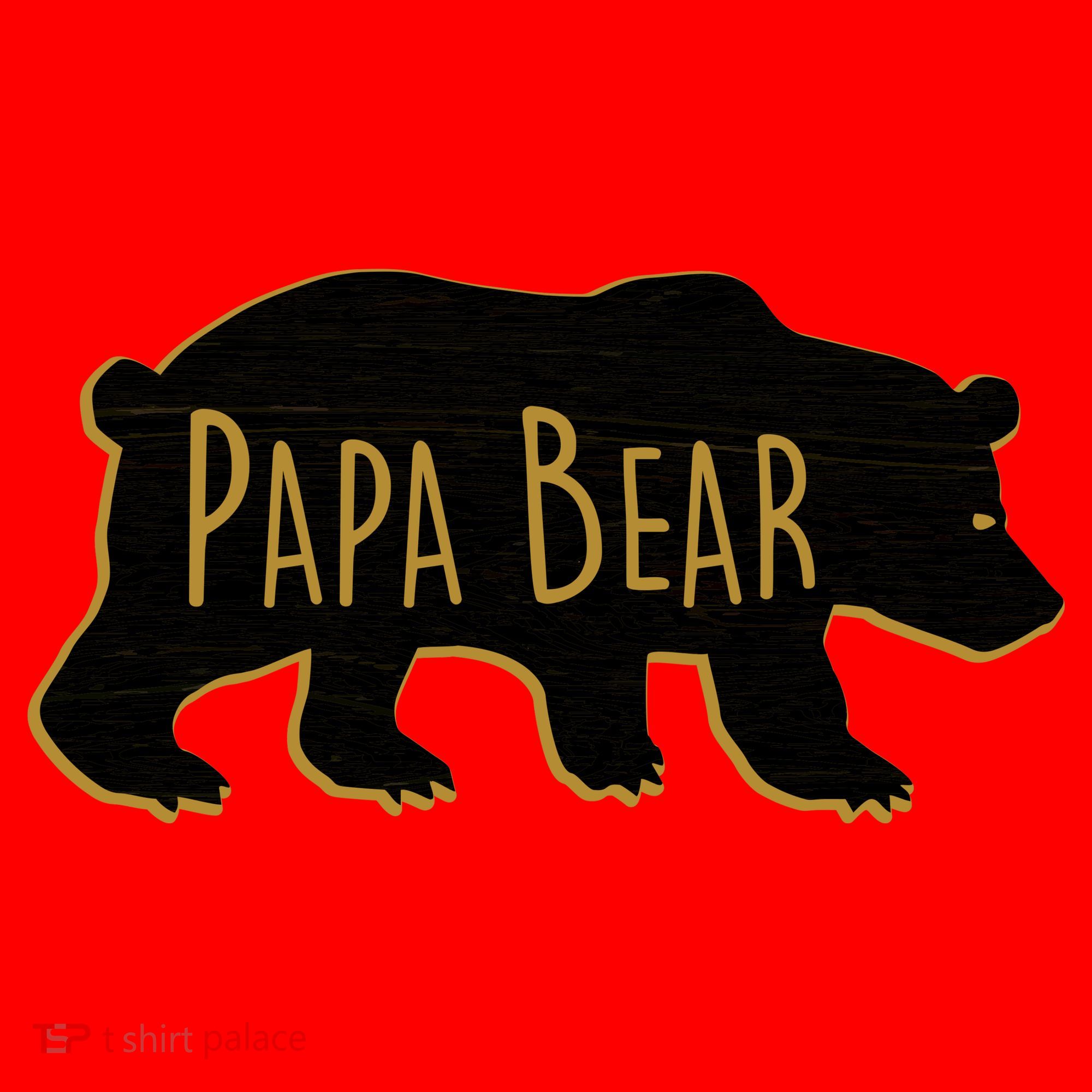 Papa Bear Wood Grain Design Santa Hat