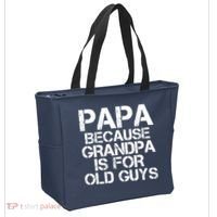 Papa Because Grandpa Is For Old Guys Father's Day Tote Bag thumb 2
