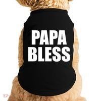 Papa Bless Funny Meme Prank Bold Text Logo Doggie Tank thumb 0