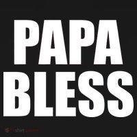 Papa Bless Funny Meme Prank Bold Text Logo USA-Made Doggie Bandana thumb 2