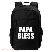 Papa Bless Funny Meme Prank Bold Text Logo Backpack thumb 0