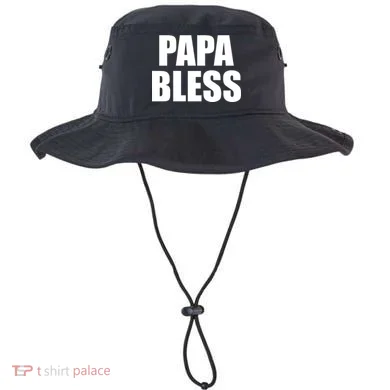 Papa Bless Funny Meme Prank Bold Text Logo Bucket Hat
