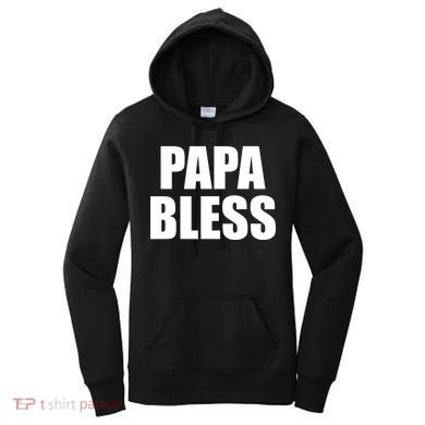 Papa Bless Funny Meme Prank Bold Text Logo Women's Hoodie