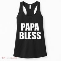 Papa Bless Funny Meme Prank Bold Text Logo Women's Tank Top thumb 0