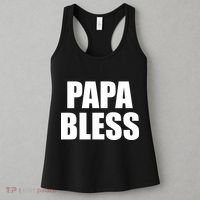 Papa Bless Funny Meme Prank Bold Text Logo Women's Tank Top thumb 3